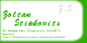 zoltan stipkovits business card